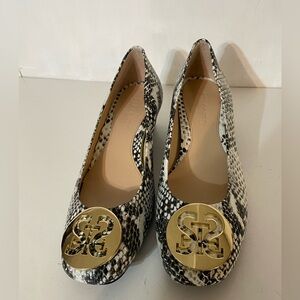 Staccato Reptile Print Heels